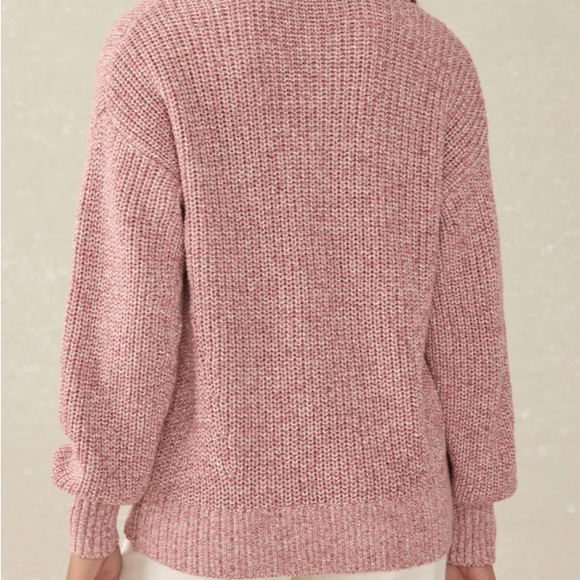 Faherty Sunwashed Fisherman Sweater in Seashell Blush - Picture 2 of 3